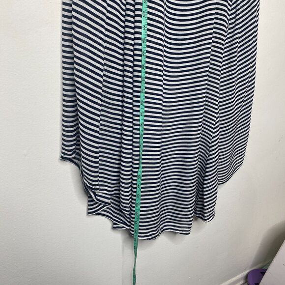 Mudpie Navy & White Thin Striped Flowy Sleeveless Stretch Tank Shift Dress S - Picture 11 of 11